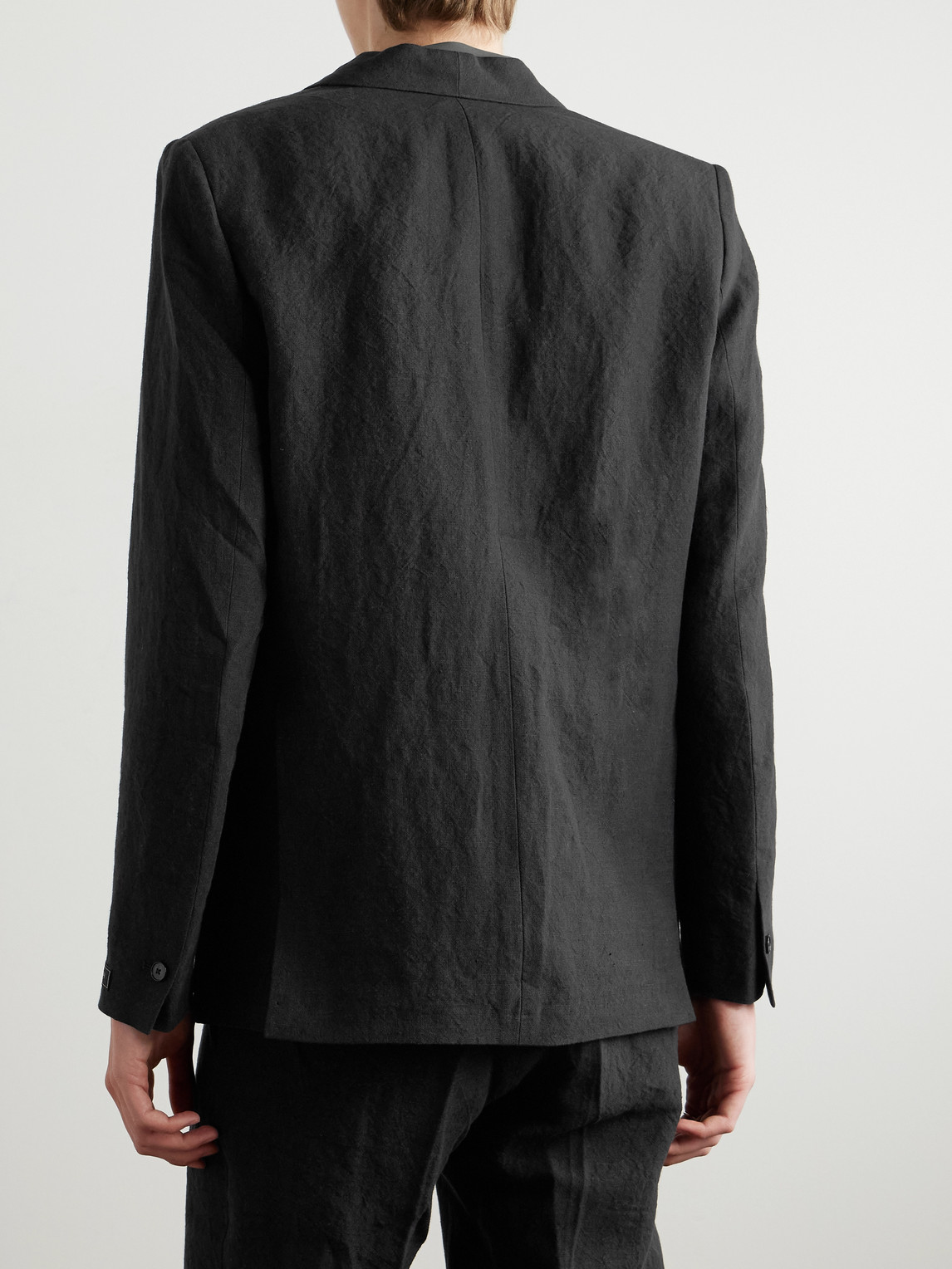 A Kind Of Guise Shinji Linen Suit Jacket In Black