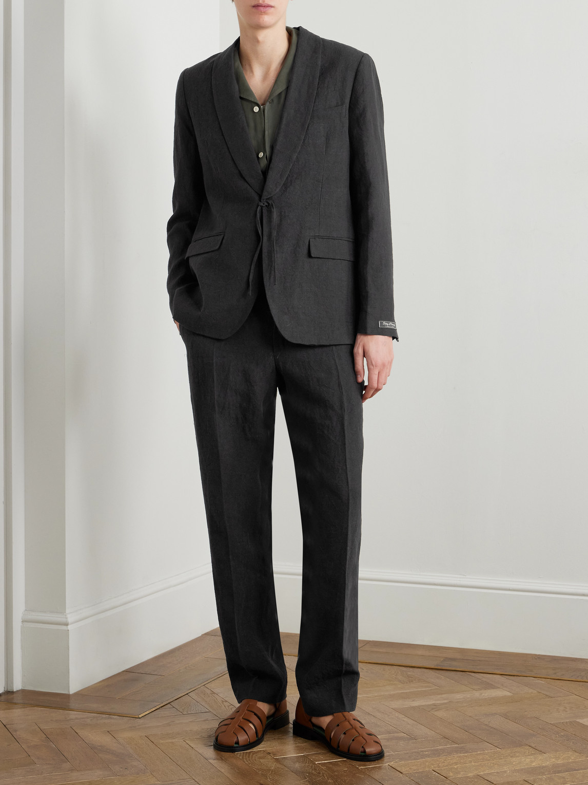 A Kind Of Guise Shinji Linen Suit Jacket In Black