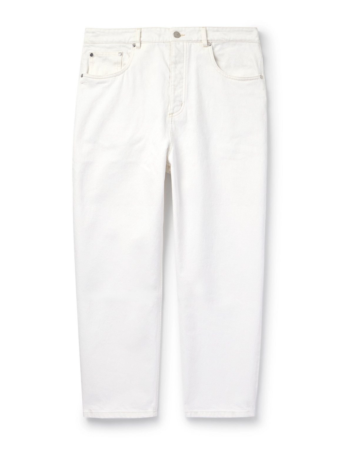 A Kind Of Guise Terek Tapered Cropped Organic Jeans In White