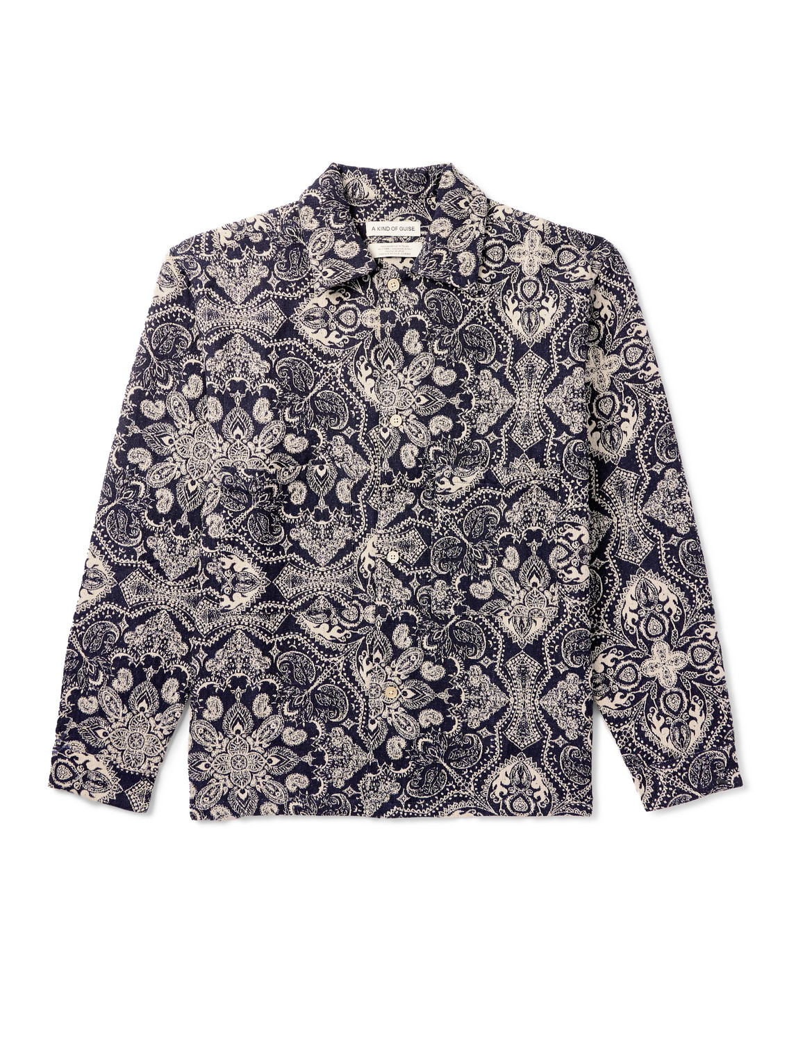 A Kind Of Guise Sayan Jacquard-knit Cotton-blend Overshirt In Black