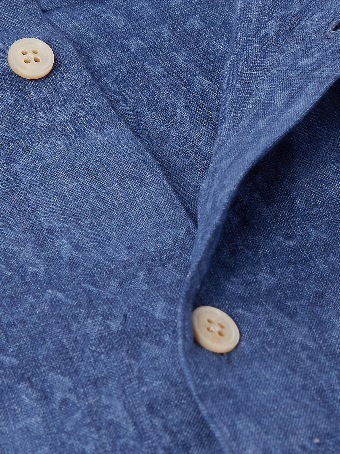 A Kind Of Guise Gusto Checked Linen And Lyocell-blend Textured-chambray Shirt In Blue