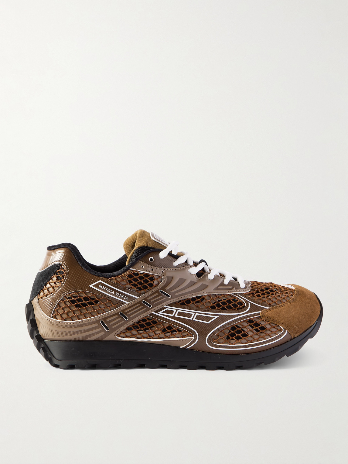 Bottega Veneta Orbit Suede-Trimmed Rubber and Mesh Sneakers - Men