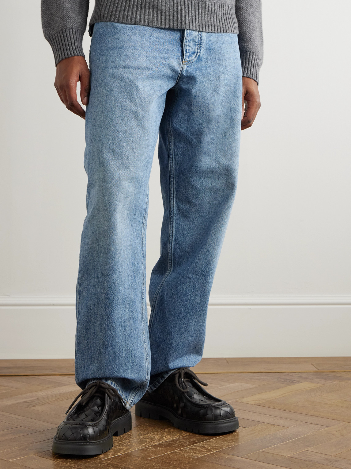 Intrecciato Leather Derby Shoes — 2