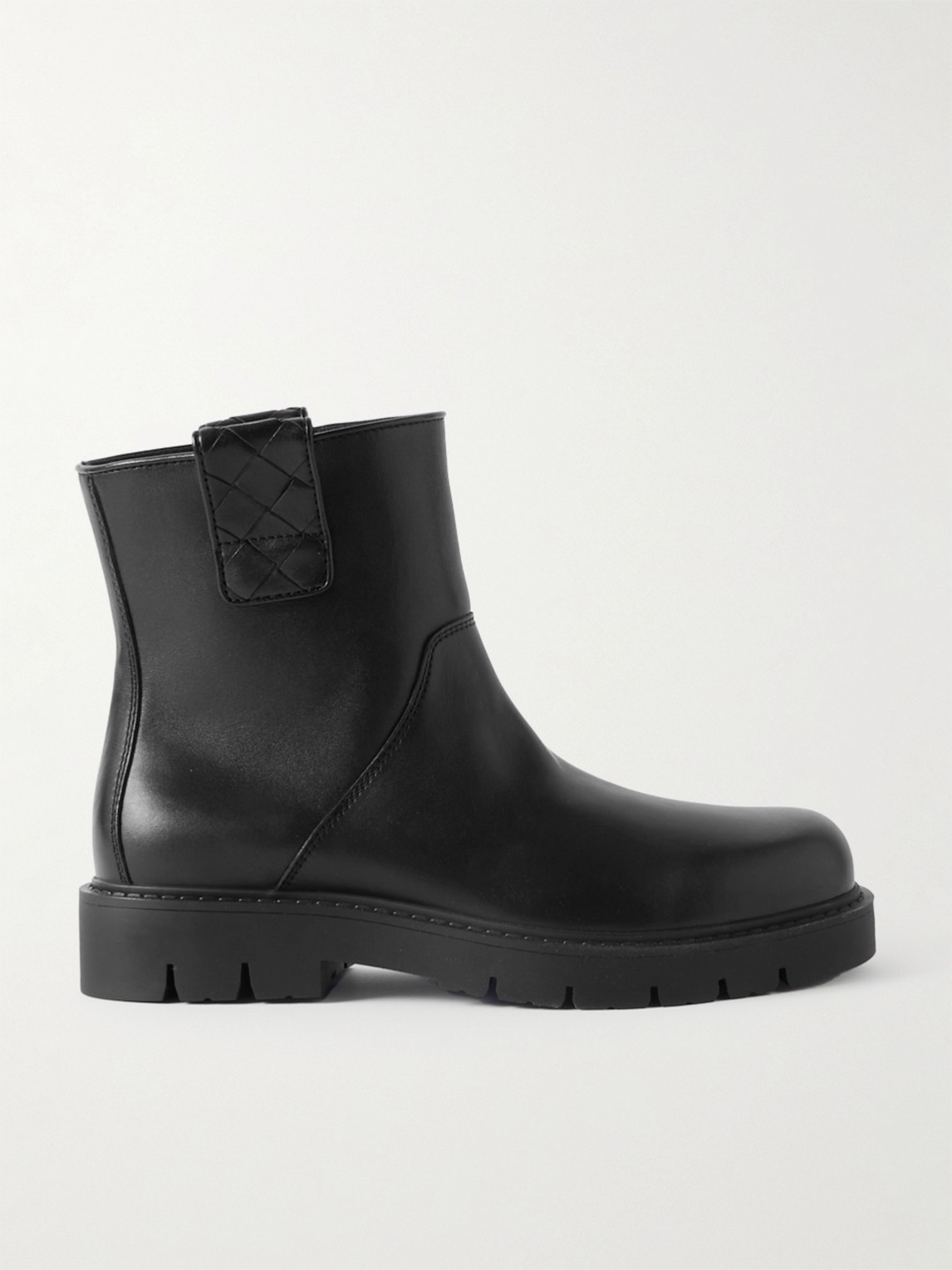 Bottega Veneta Haddock Intrecciato-Detailed Leather Boots - Men