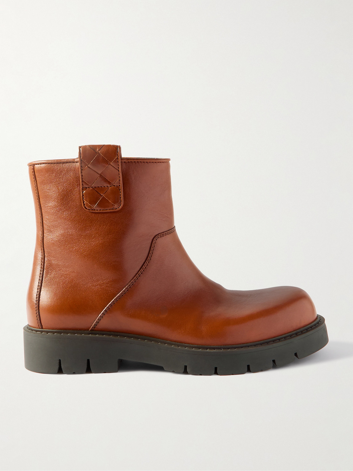 Bottega Veneta Haddock Intrecciato-Detailed Leather Boots - Men