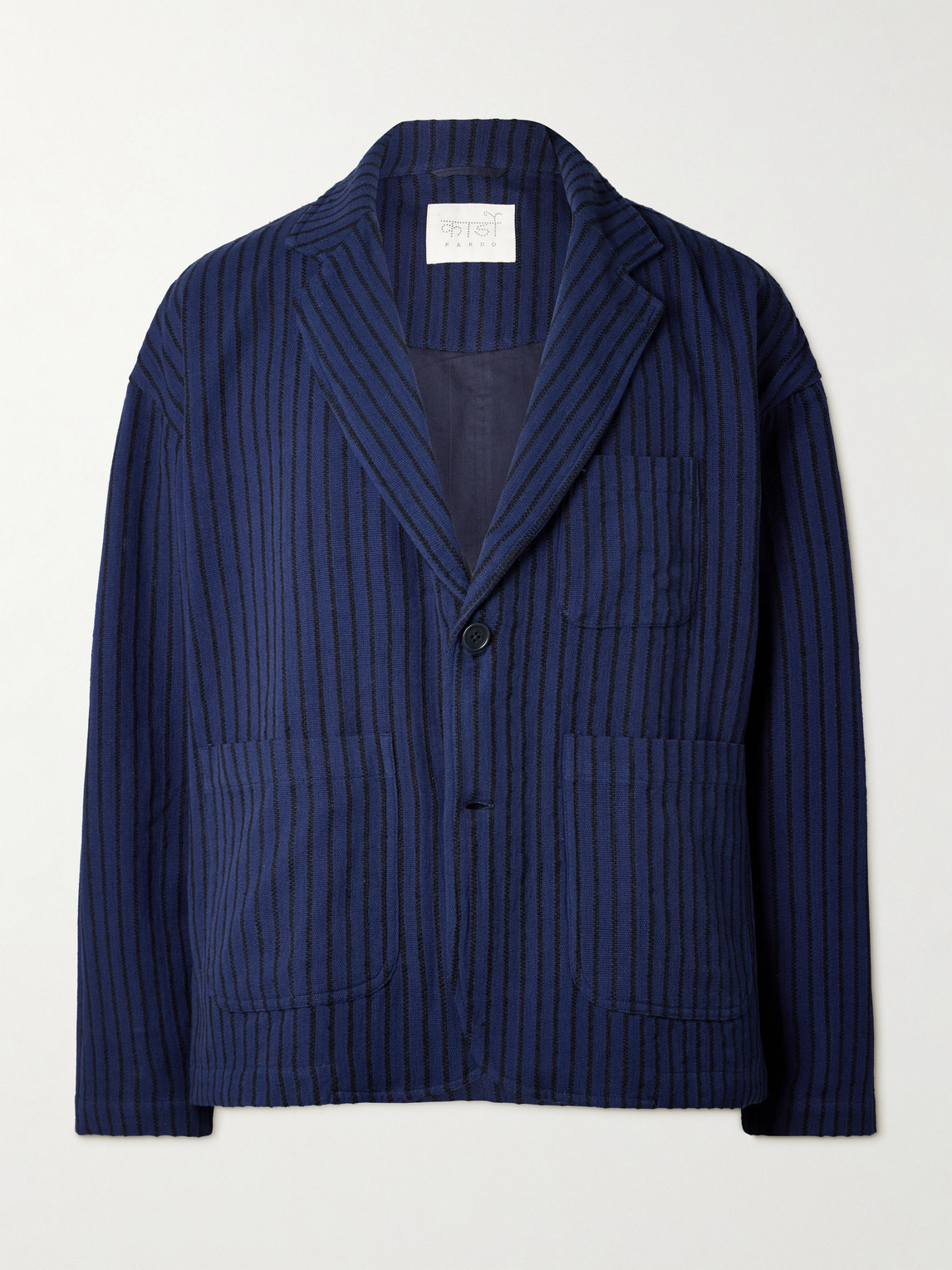 Kardo – Hugh 2.0 Unstructured Striped Cotton Suit Jacket