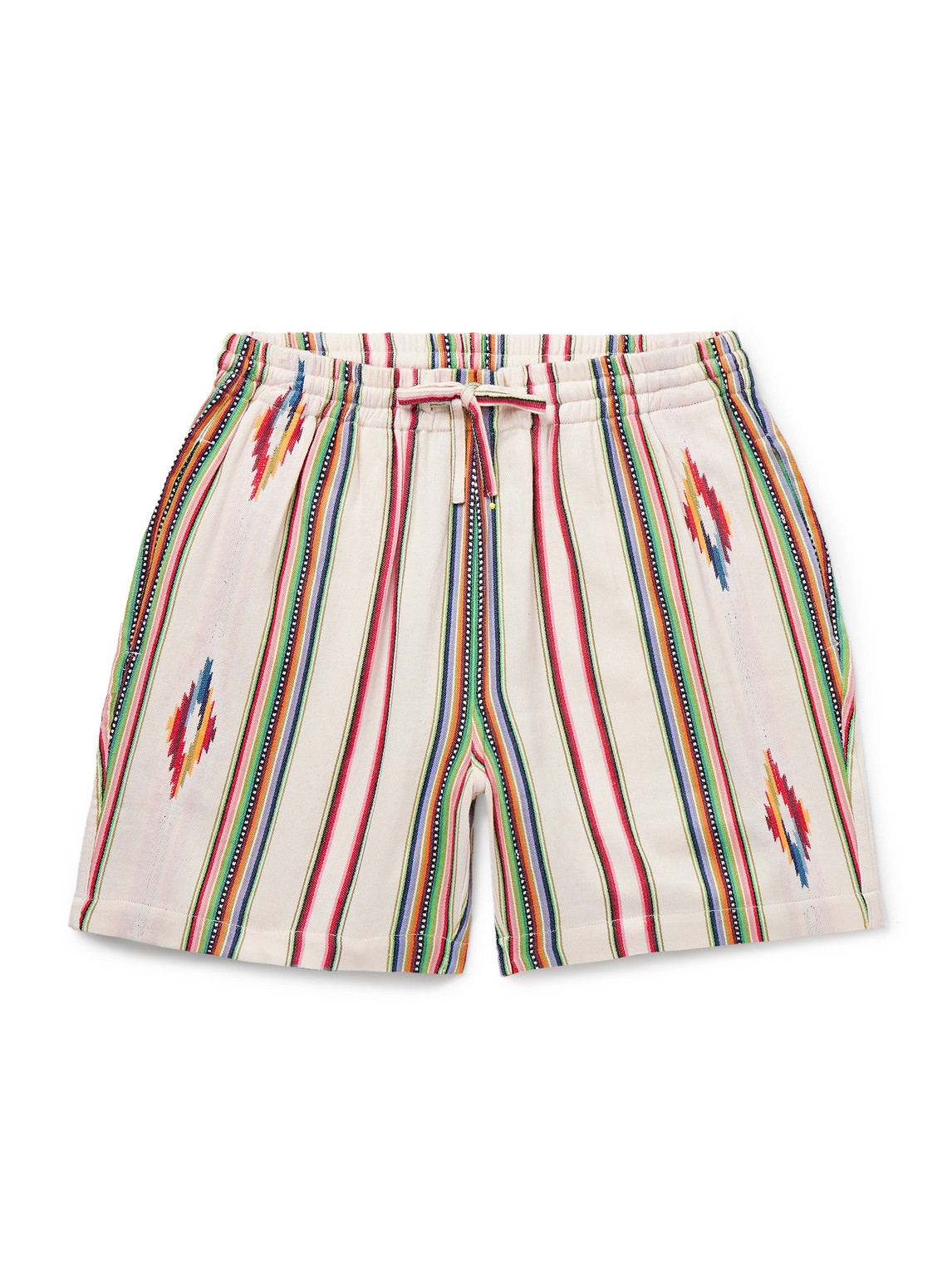 Olbia Straight-Leg Cotton-Jacquard Drawstring Shorts