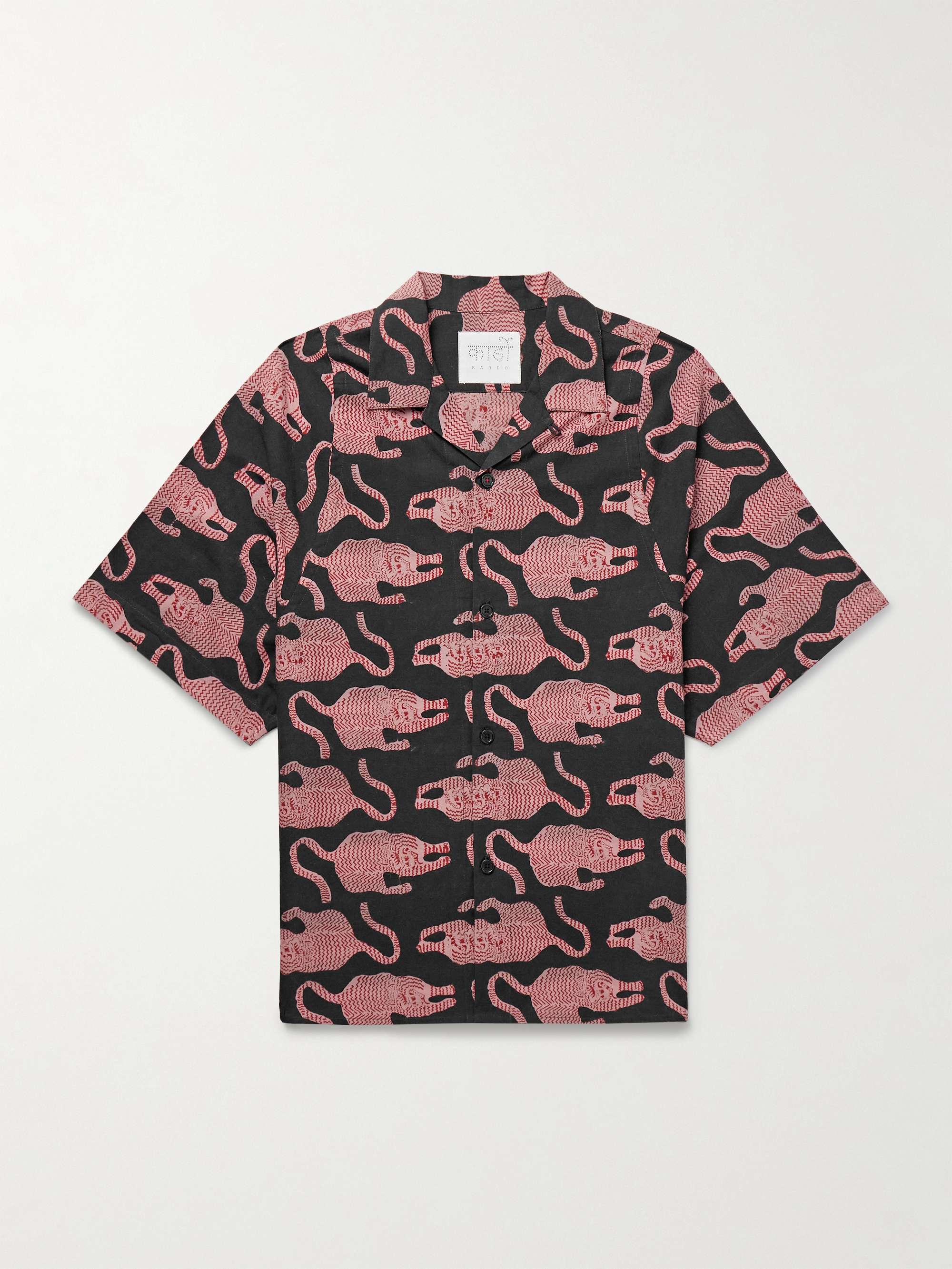 KARDO Yusuke Convertible-Collar Printed Cotton Shirt for Men KARDO Yusuke Convertible-Collar Printed Cotton Shirt for Men