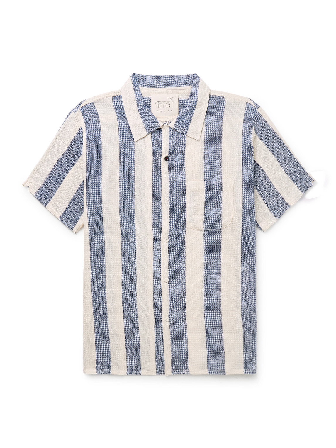 Kardo Chintan Striped Cotton Shirt In Neutrals