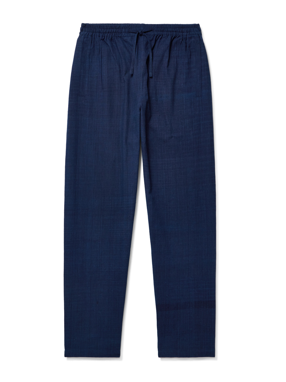 Roy Straight-Leg Cotton-Khadi Drawstring Trousers