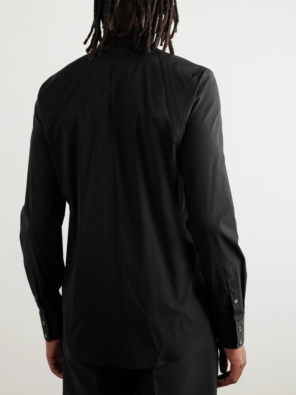 Slim-Fit Harness-Detailed Stretch-Cotton Shirt