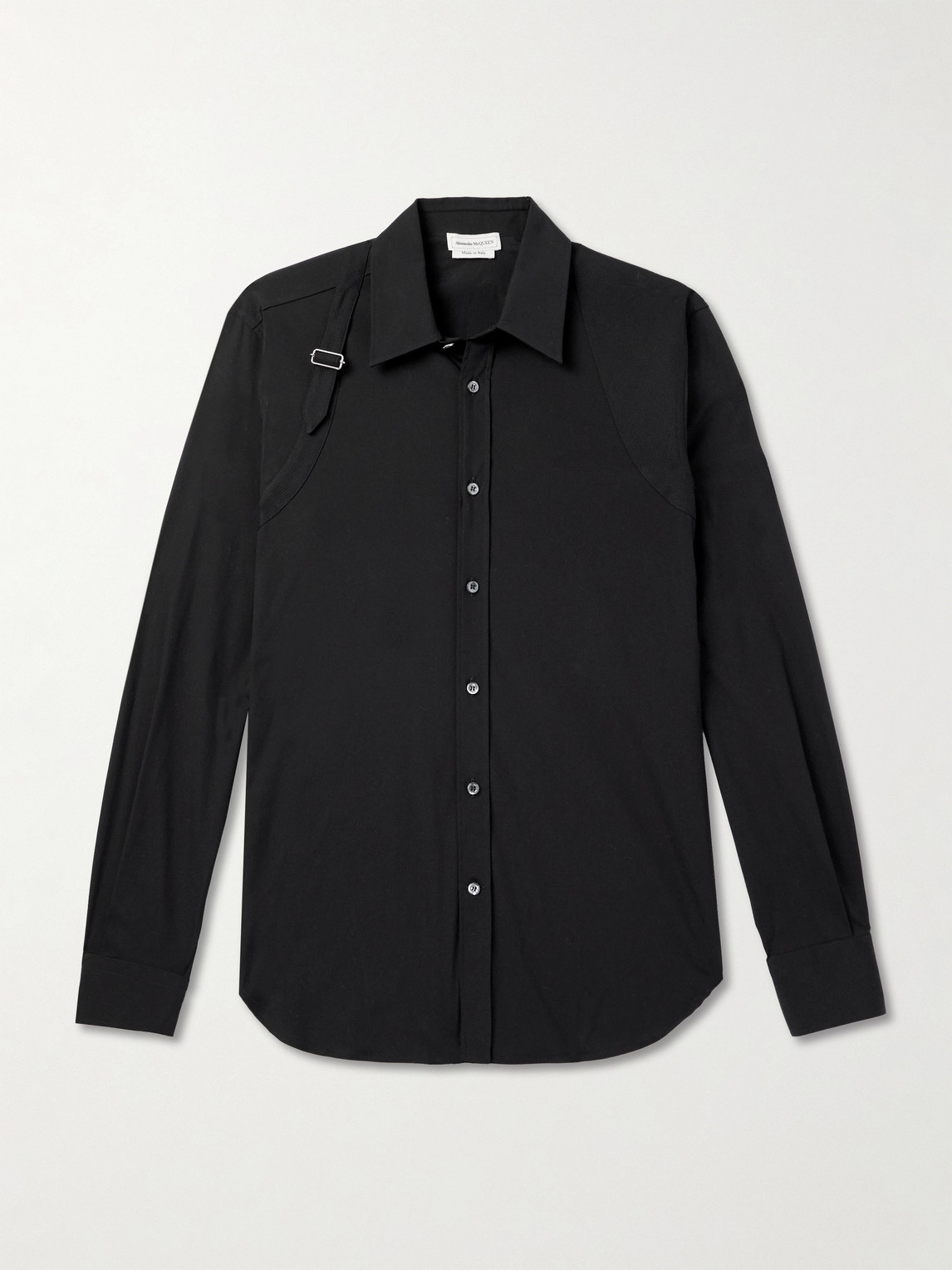 Slim-Fit Harness-Detailed Stretch-Cotton Shirt