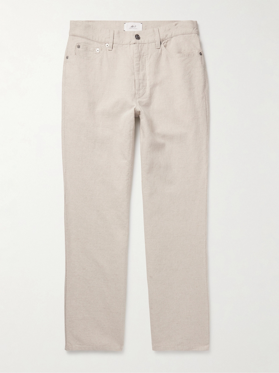MR P. Edward Straight-Leg Linen and Cotton-Blend Trousers - Men
