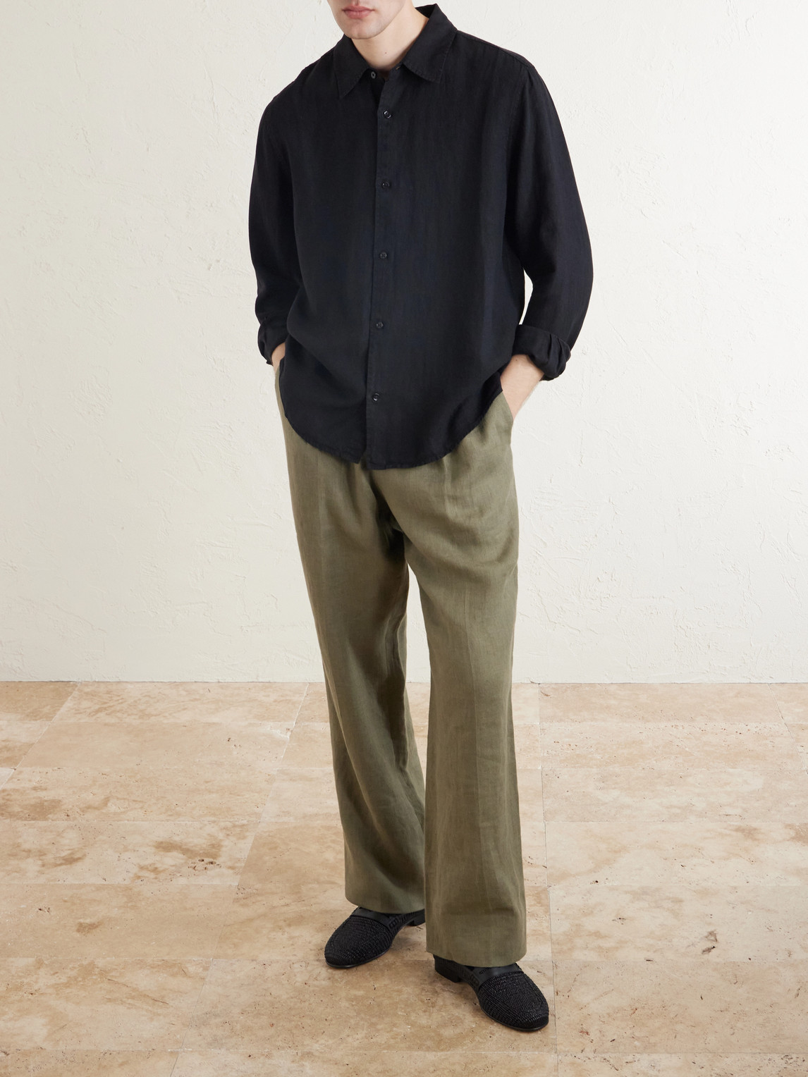 Mr P. - Garment-Dyed Linen Shirt