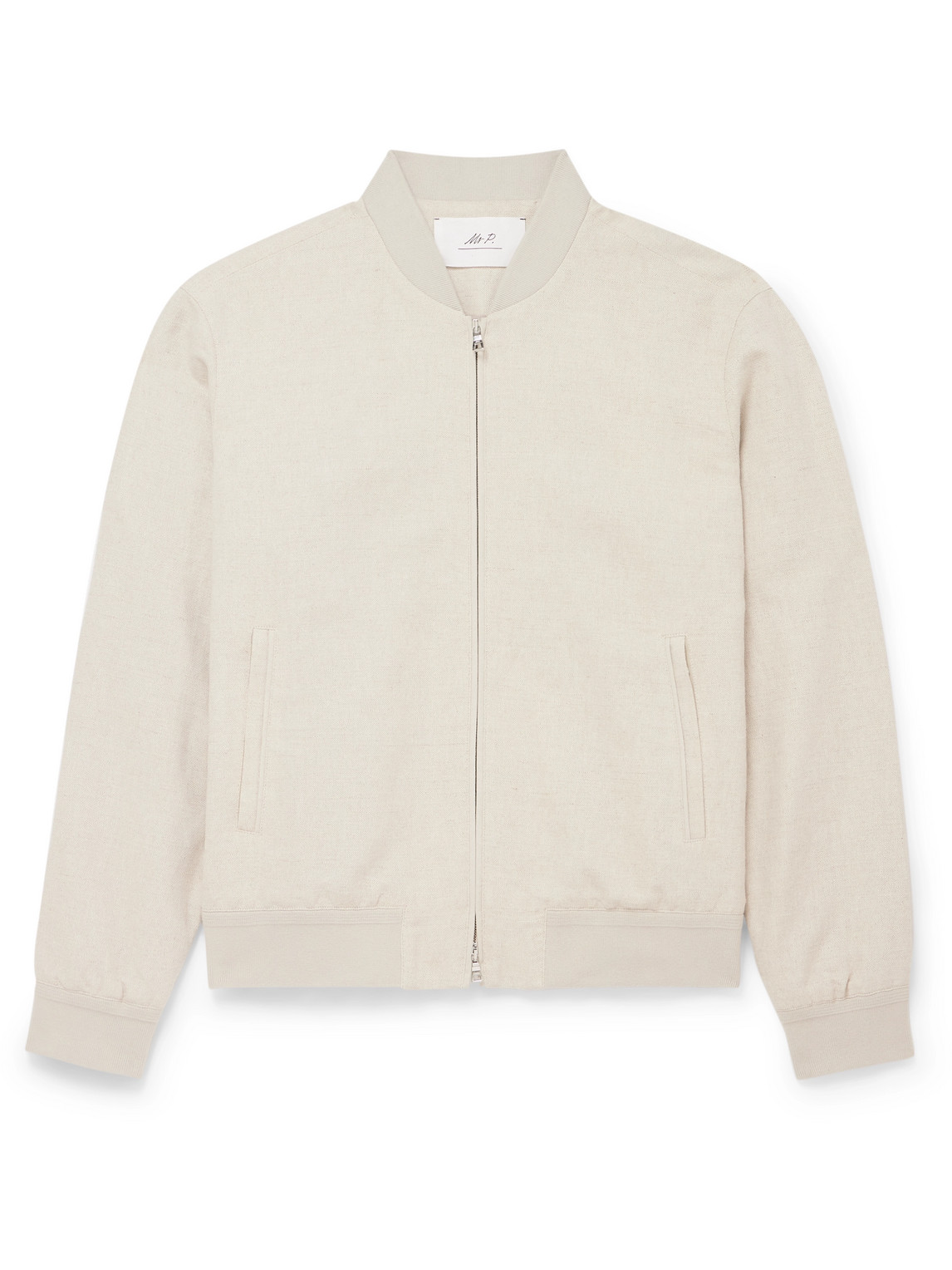 Linen and Cotton-Blend Bomber Jacket