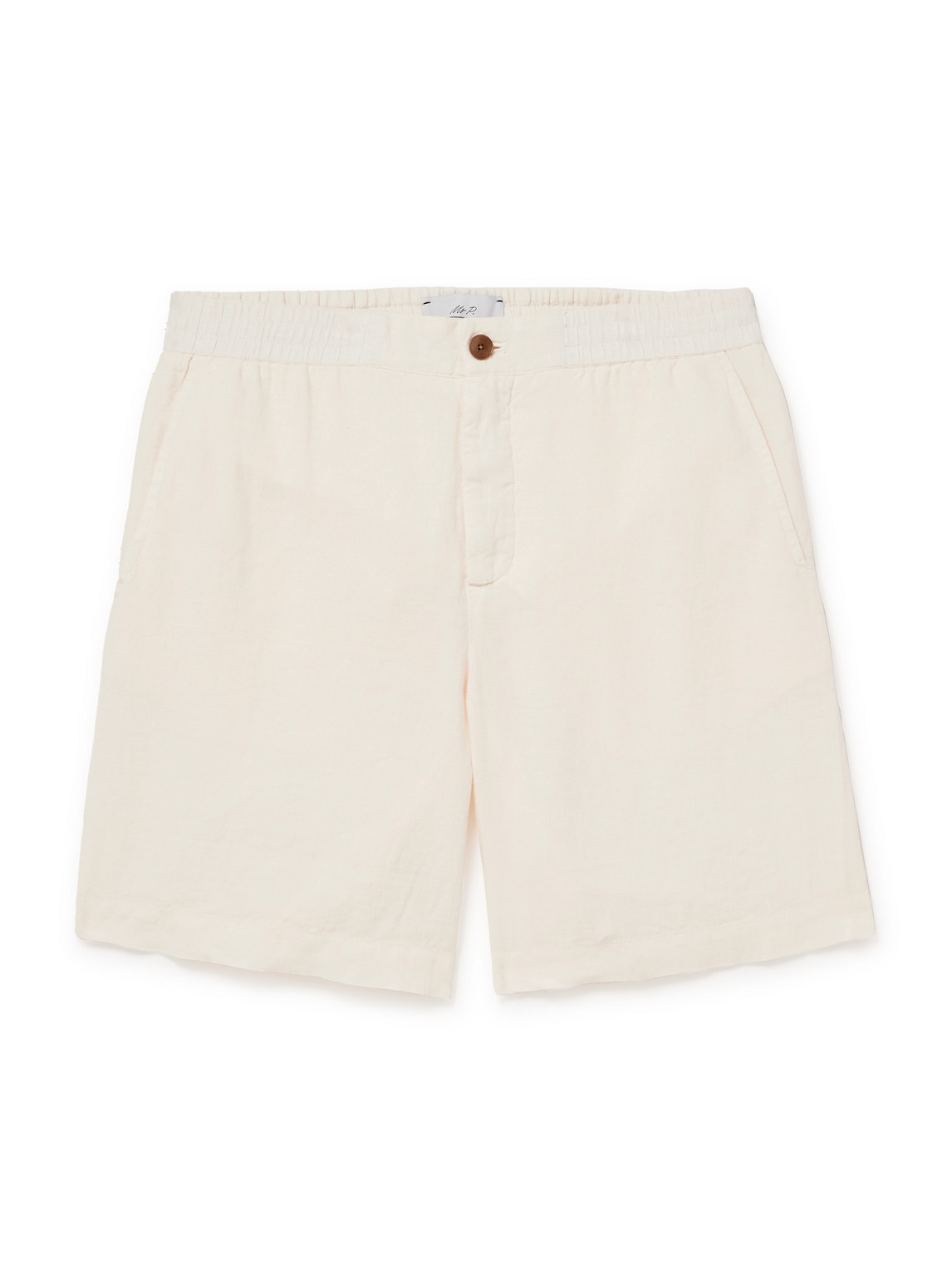 Straight-Leg Linen Shorts