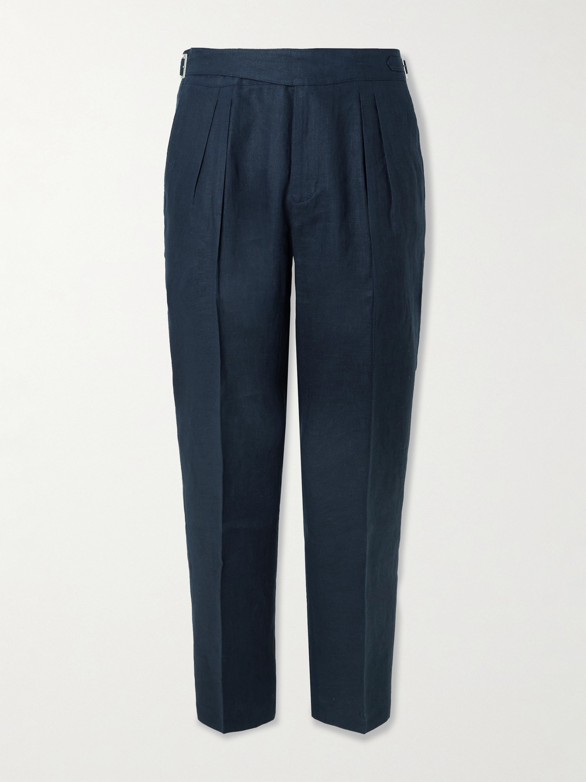 MR P. Steve Tapered Pleated Linen Trousers - Men