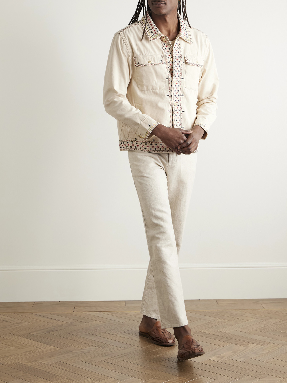 Shop Corridor Starlight Embroidered Cotton-canvas Jacket
