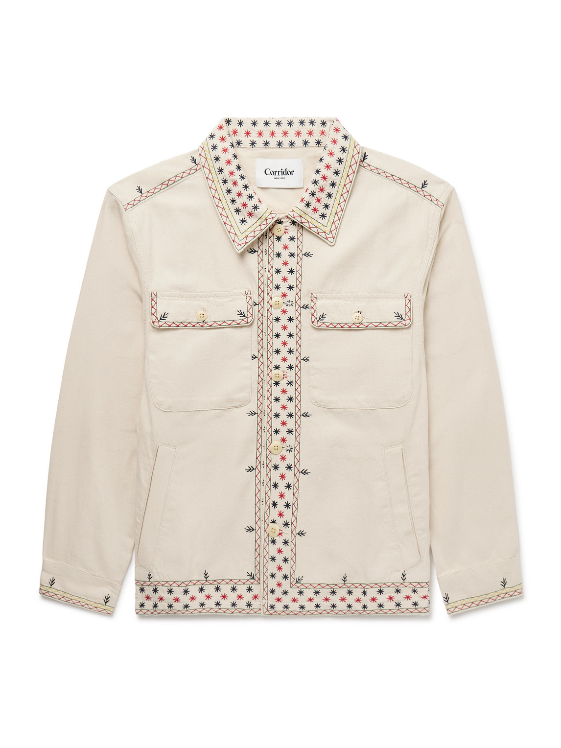 Corridor Starlight Embroidered Cotton-canvas Jacket