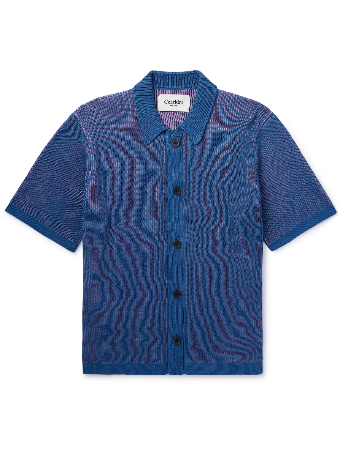 Plated Ribbed Cotton Shirt