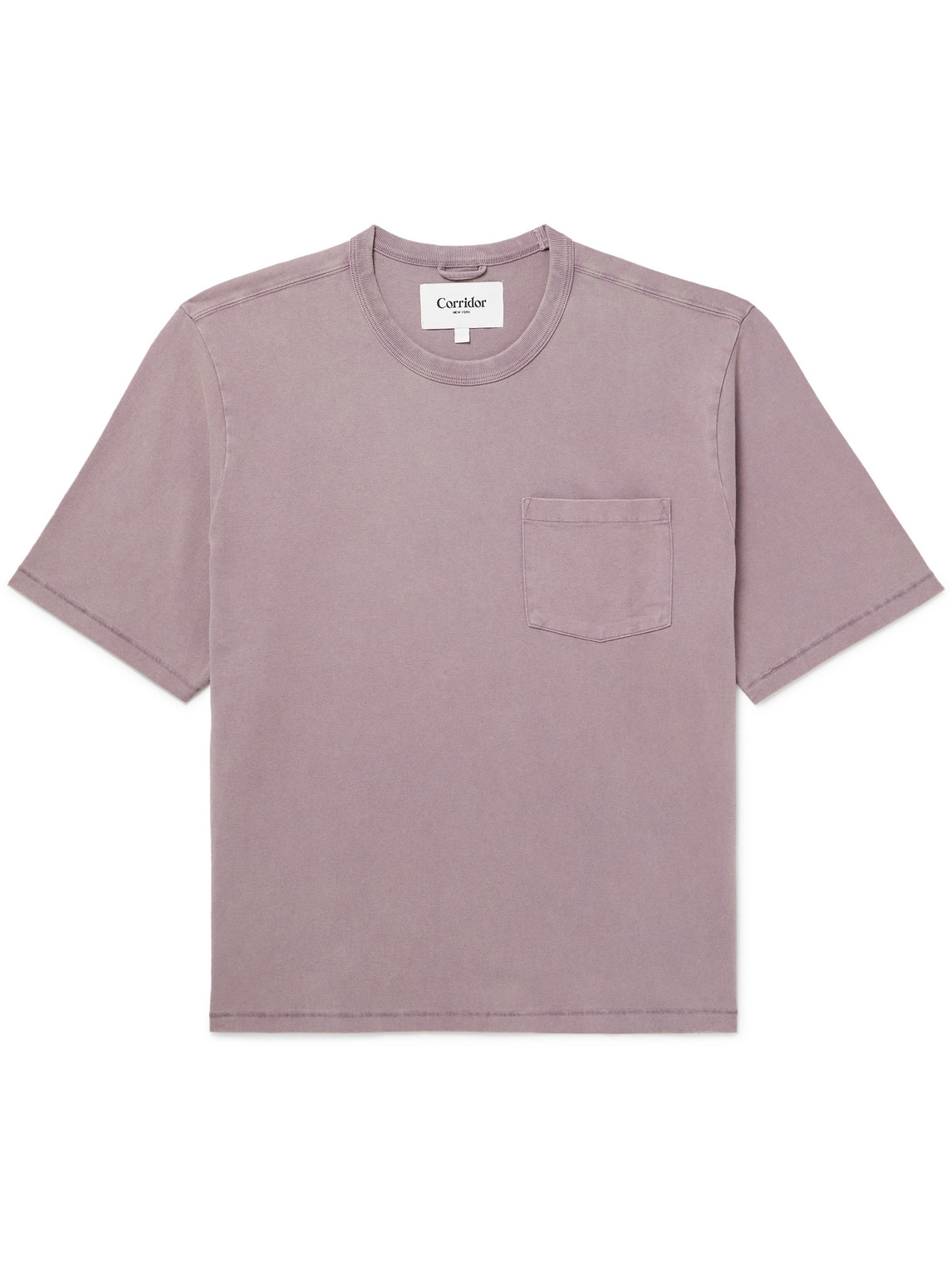 Corridor Garment-dyed Cotton-jersey T-shirt In Purple