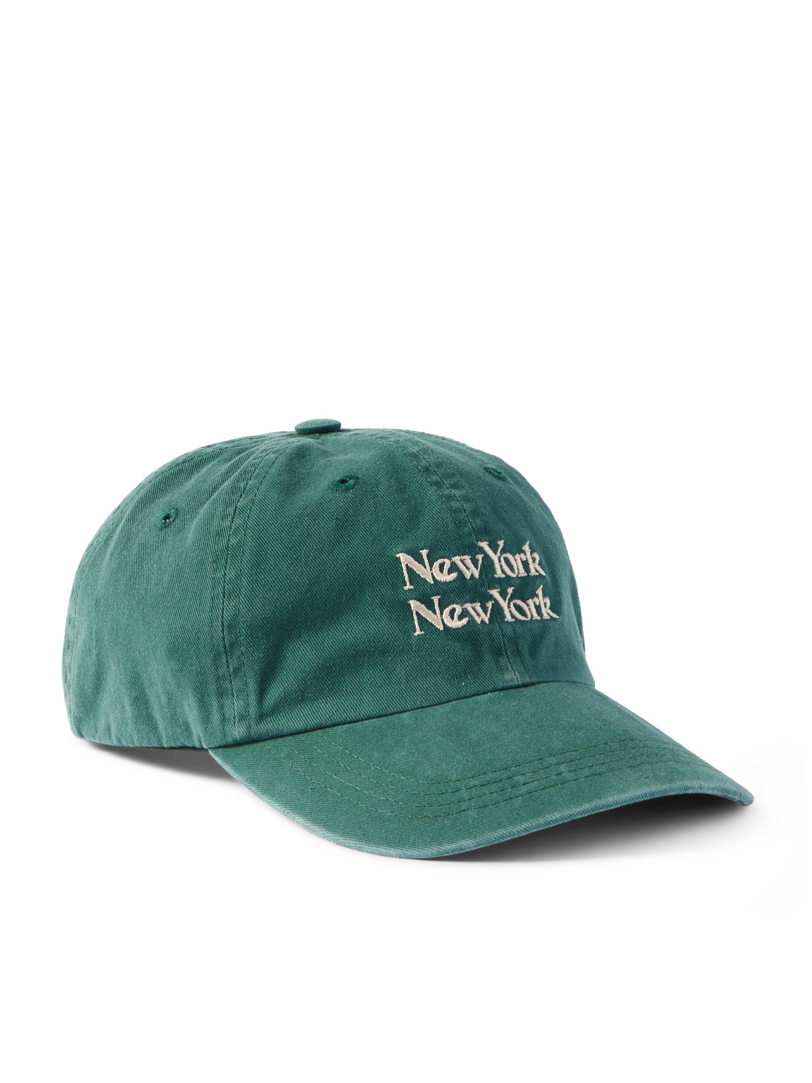 Corridor New York Embroidered Cotton-twill Baseball Cap In Green