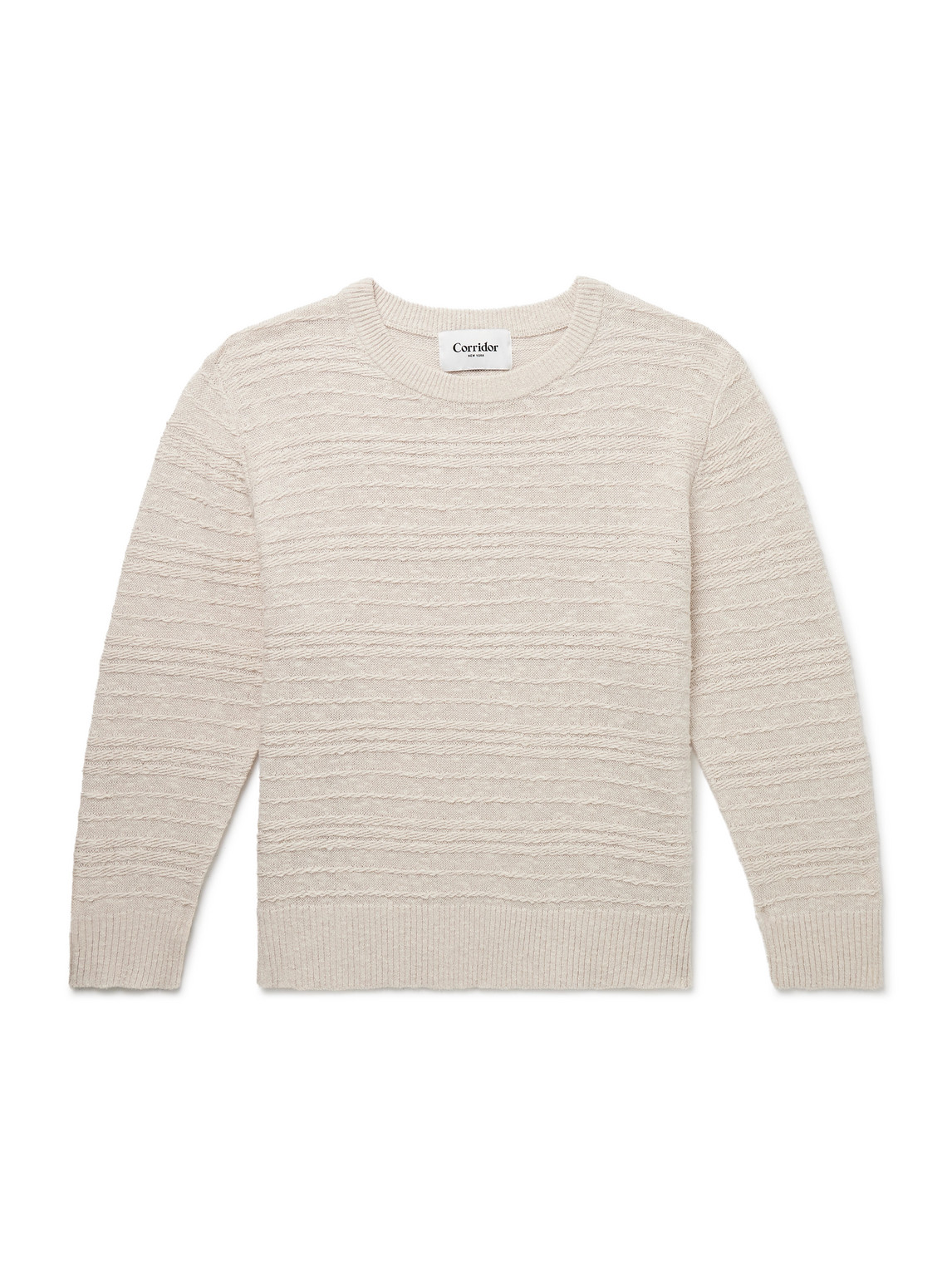 Corridor Cotton, Linen And Silk-blend Sweater In Neutrals