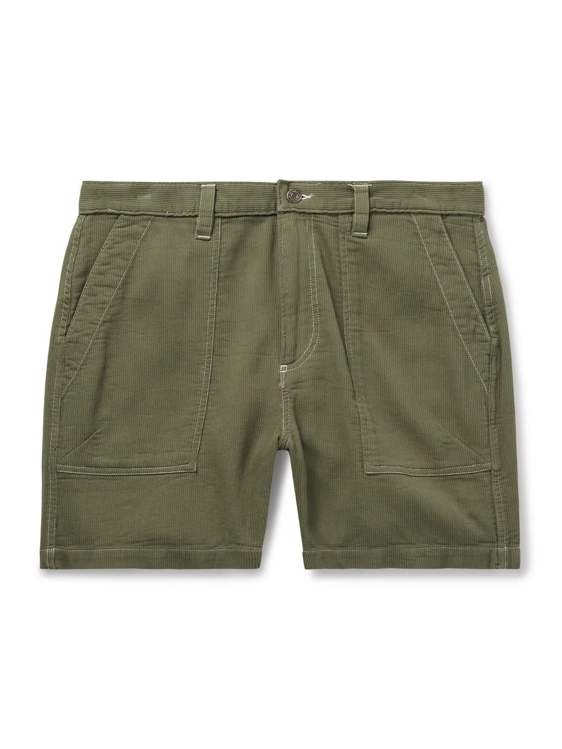Corridor Bedford Straight-leg Ribbed Cotton Shorts