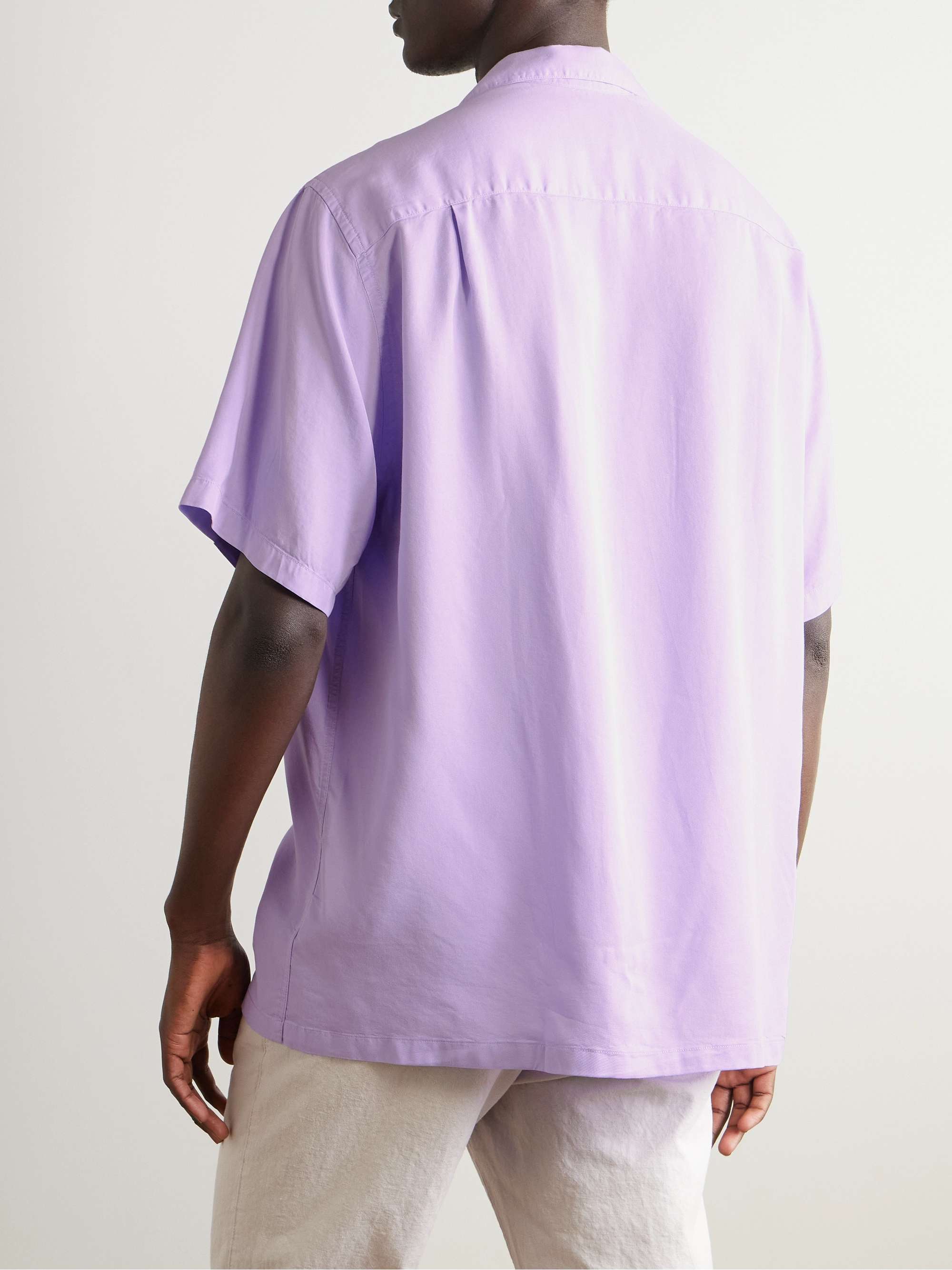 PORTUGUESE FLANNEL Camp-Collar TENCEL™ Lyocell Shirt
