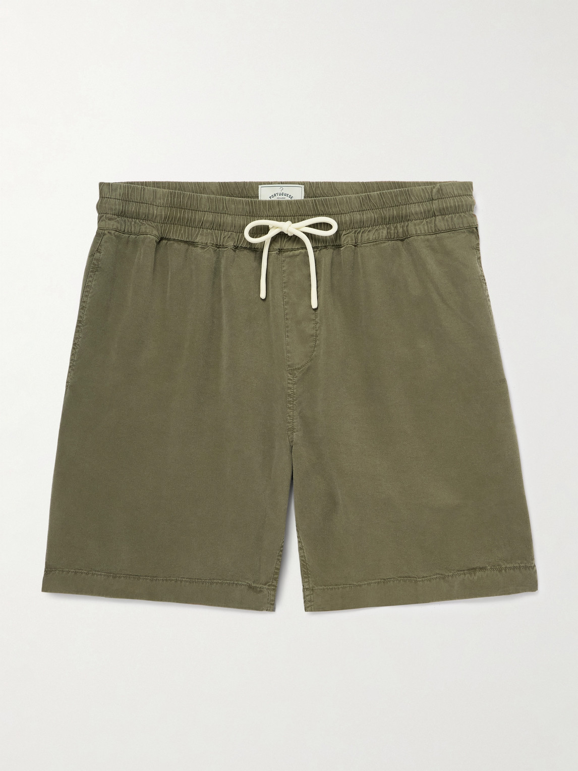 Portuguese Flannel Dogtown Straight-leg Tencel™ Drawstring Shorts In Green