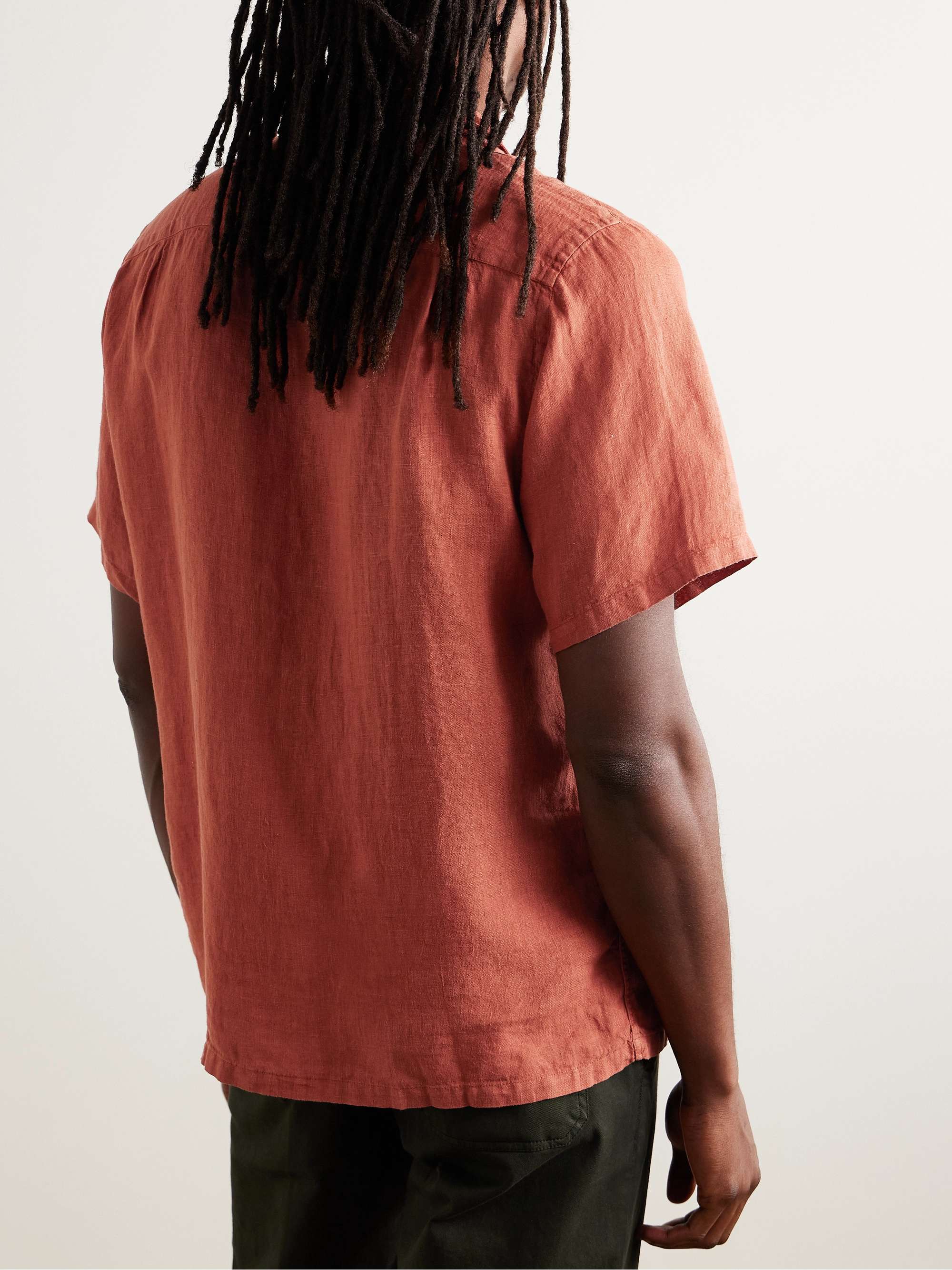 PORTUGUESE FLANNEL Camp-Collar Linen Shirt