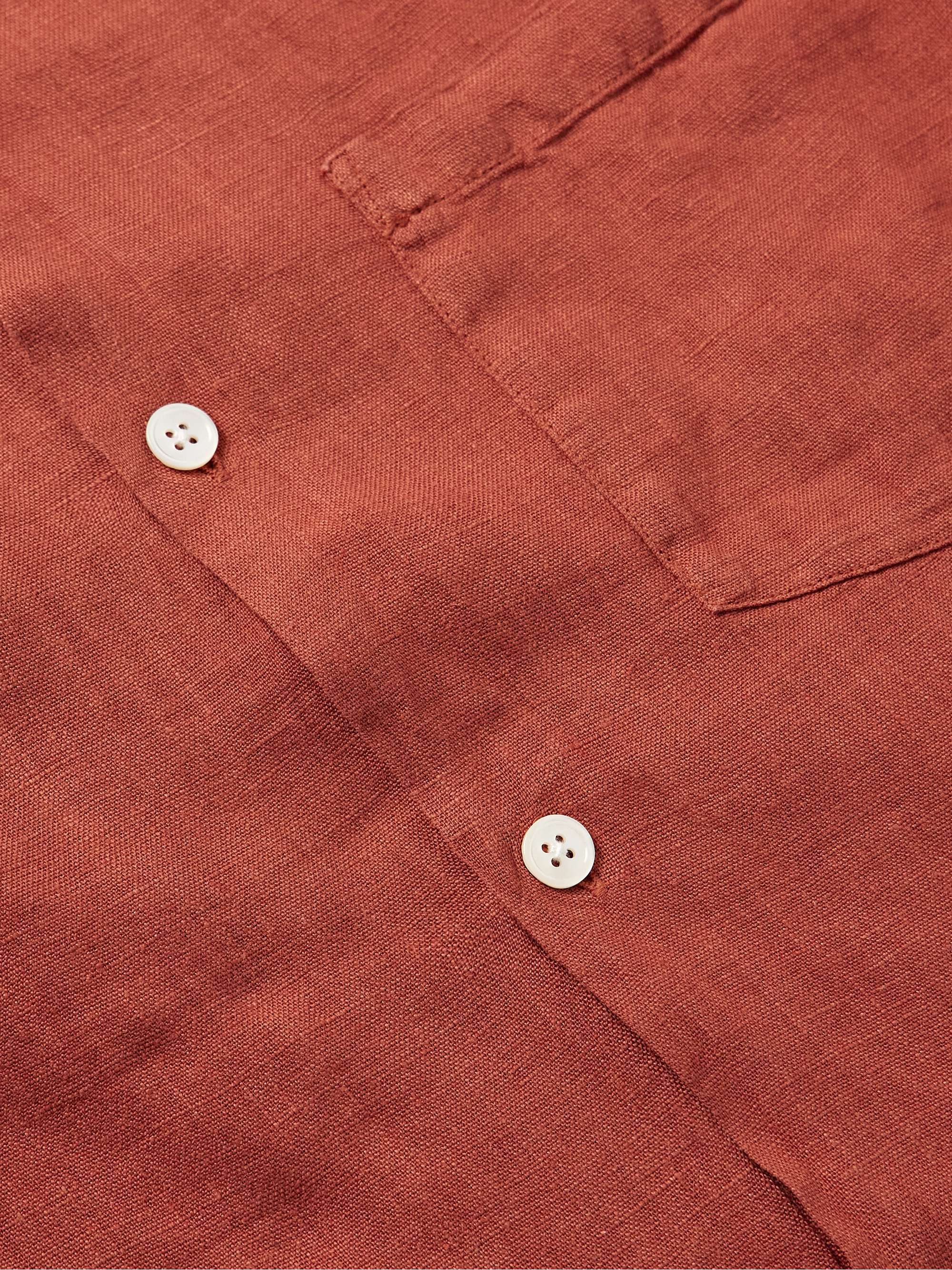 PORTUGUESE FLANNEL Camp-Collar Linen Shirt