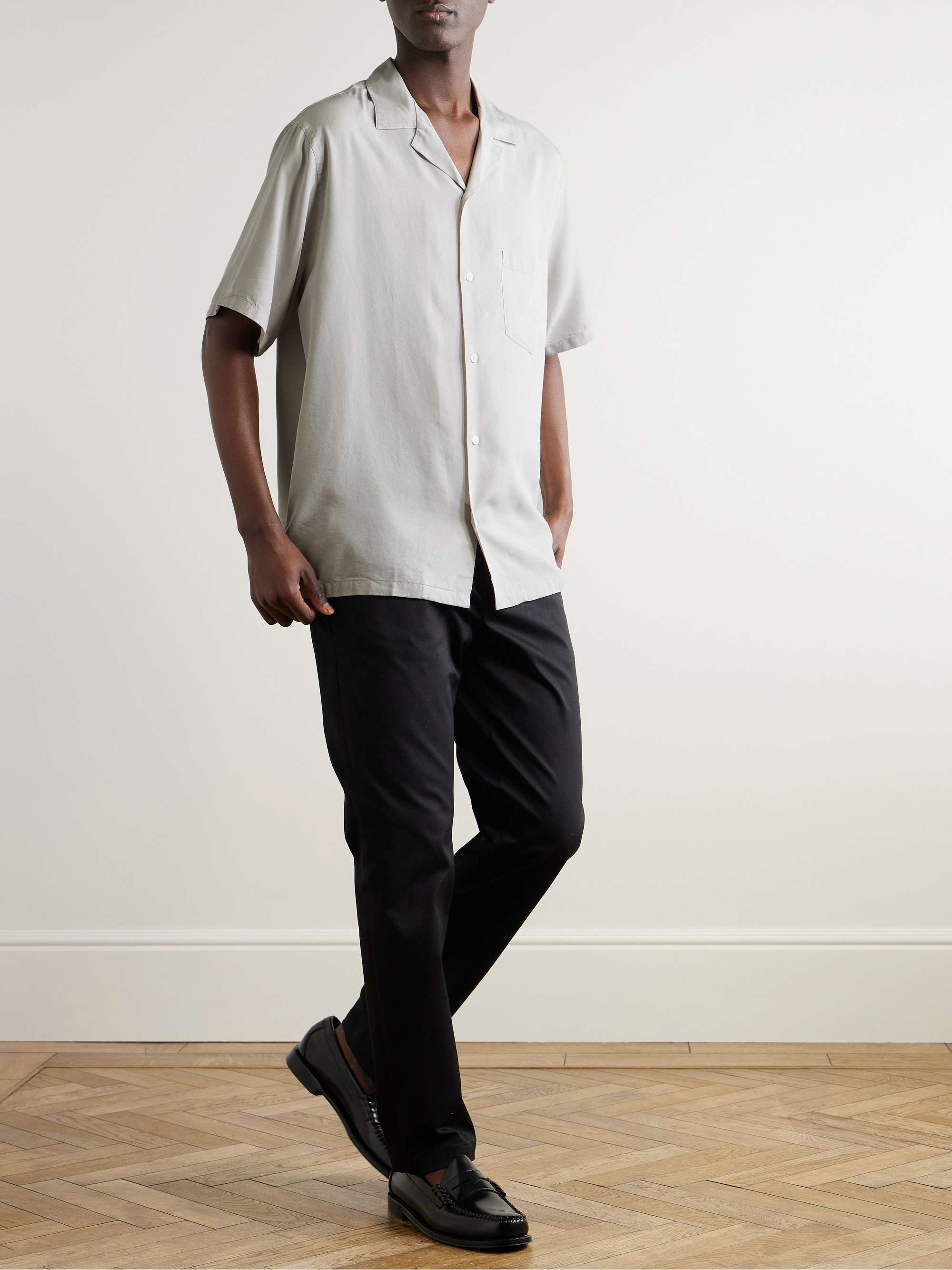 PORTUGUESE FLANNEL Camp-Collar TENCEL™ Lyocell Shirt