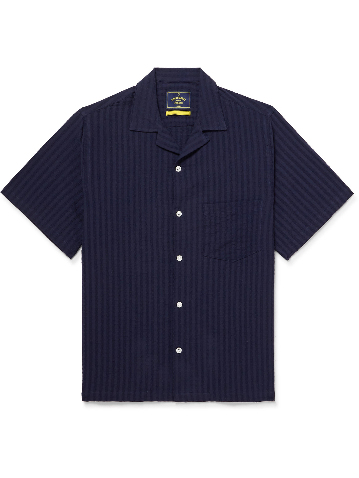 Mondego Convertible-Collar Textured Cotton Shirt