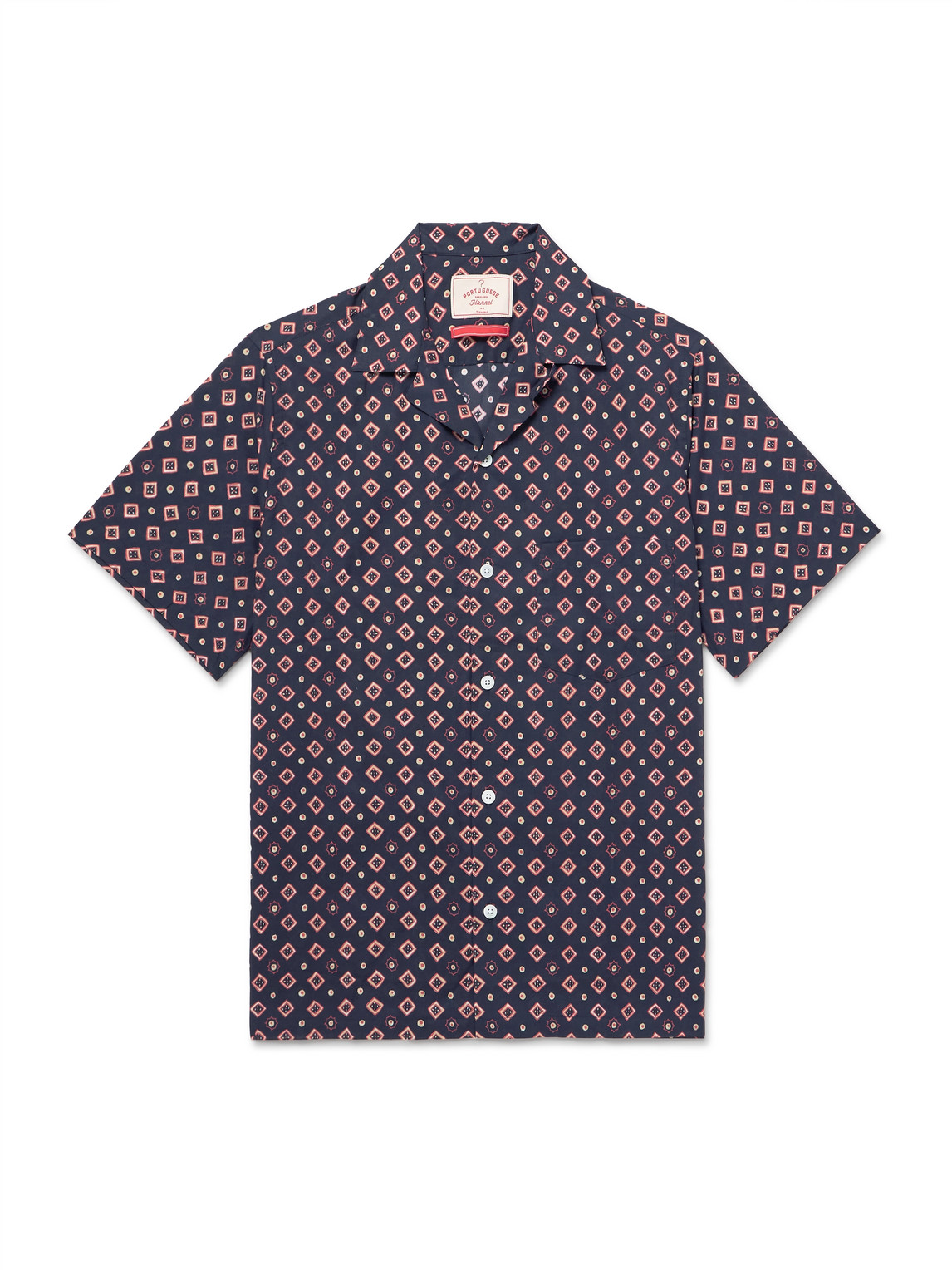 Portuguese Flannel – Dice Convertible-Collar Printed Cotton-Poplin Shirt