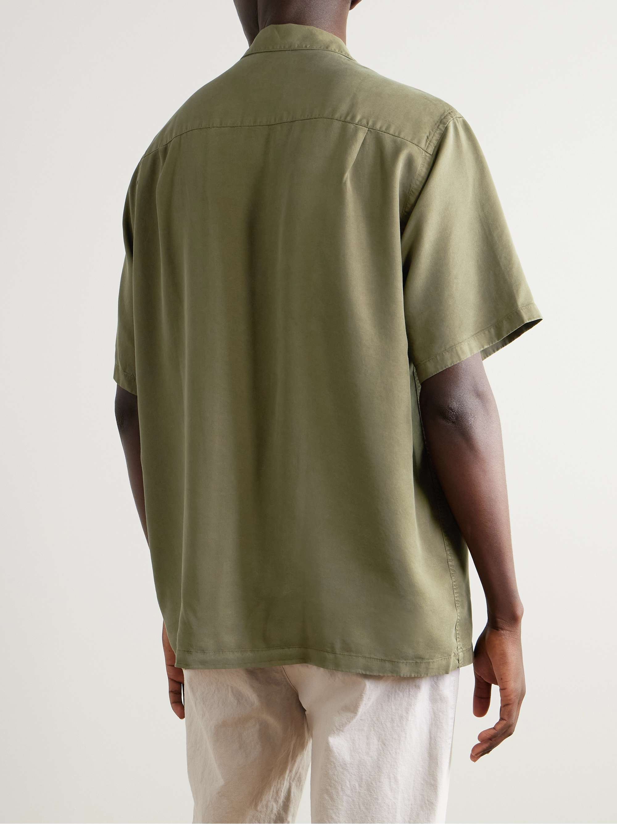 PORTUGUESE FLANNEL Camp-Collar TENCEL™ Lyocell Shirt