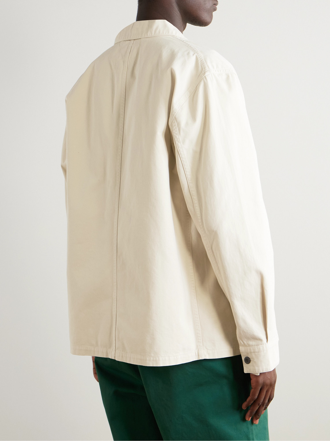 Portuguese Flannel Labura Cotton-twill Overshirt In Neutrals