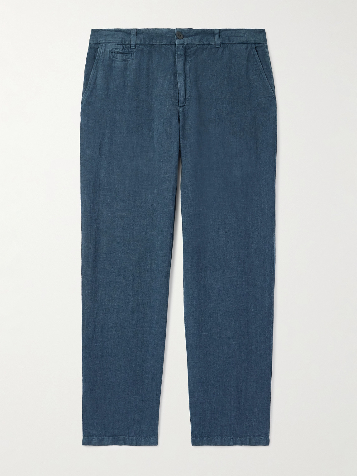 Portuguese Flannel Straight-Leg Linen Trousers - Men