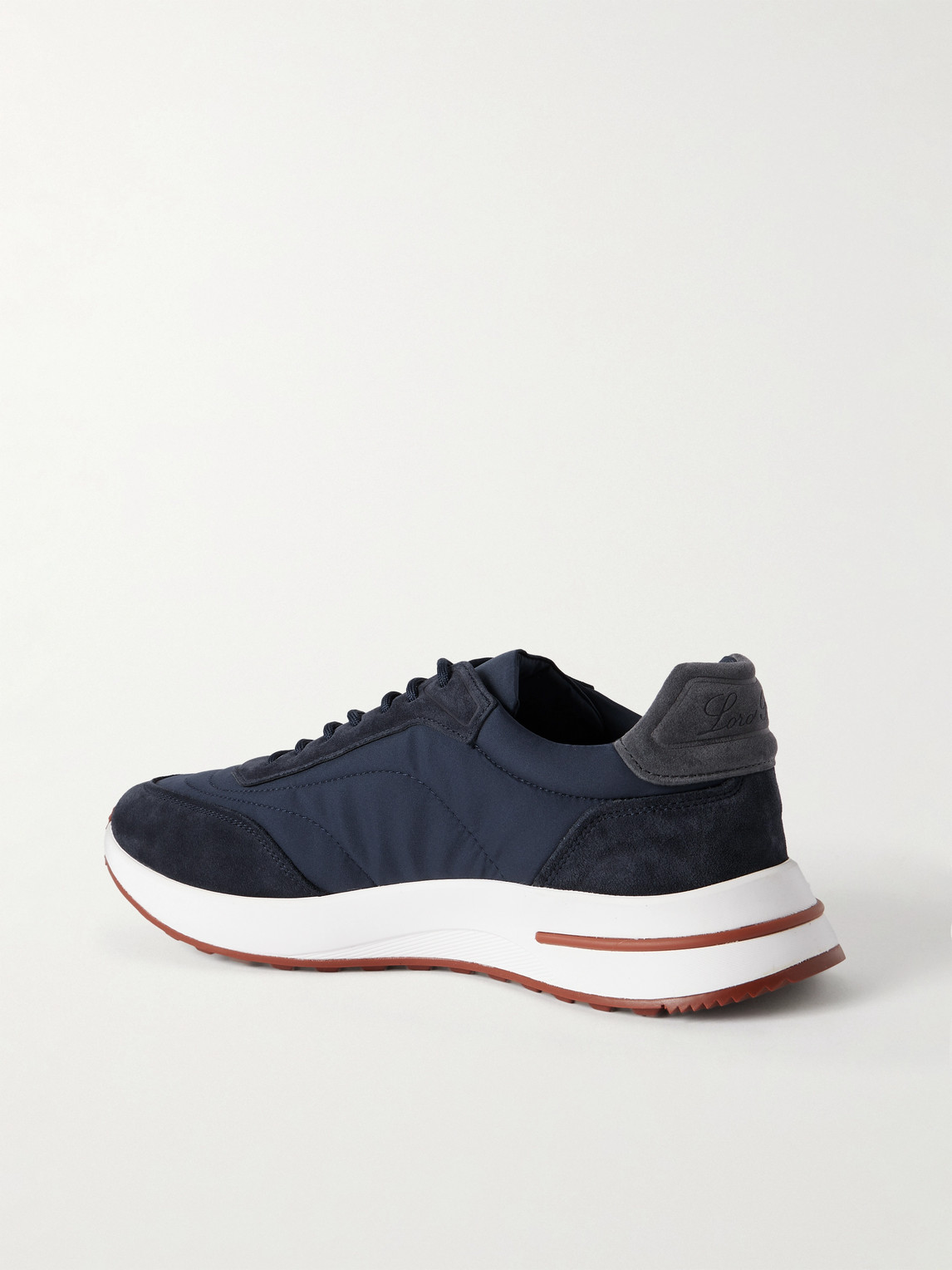 Loro Piana Weekend Walk Storm System® Suede-trimmed Shell Sneakers In Blue