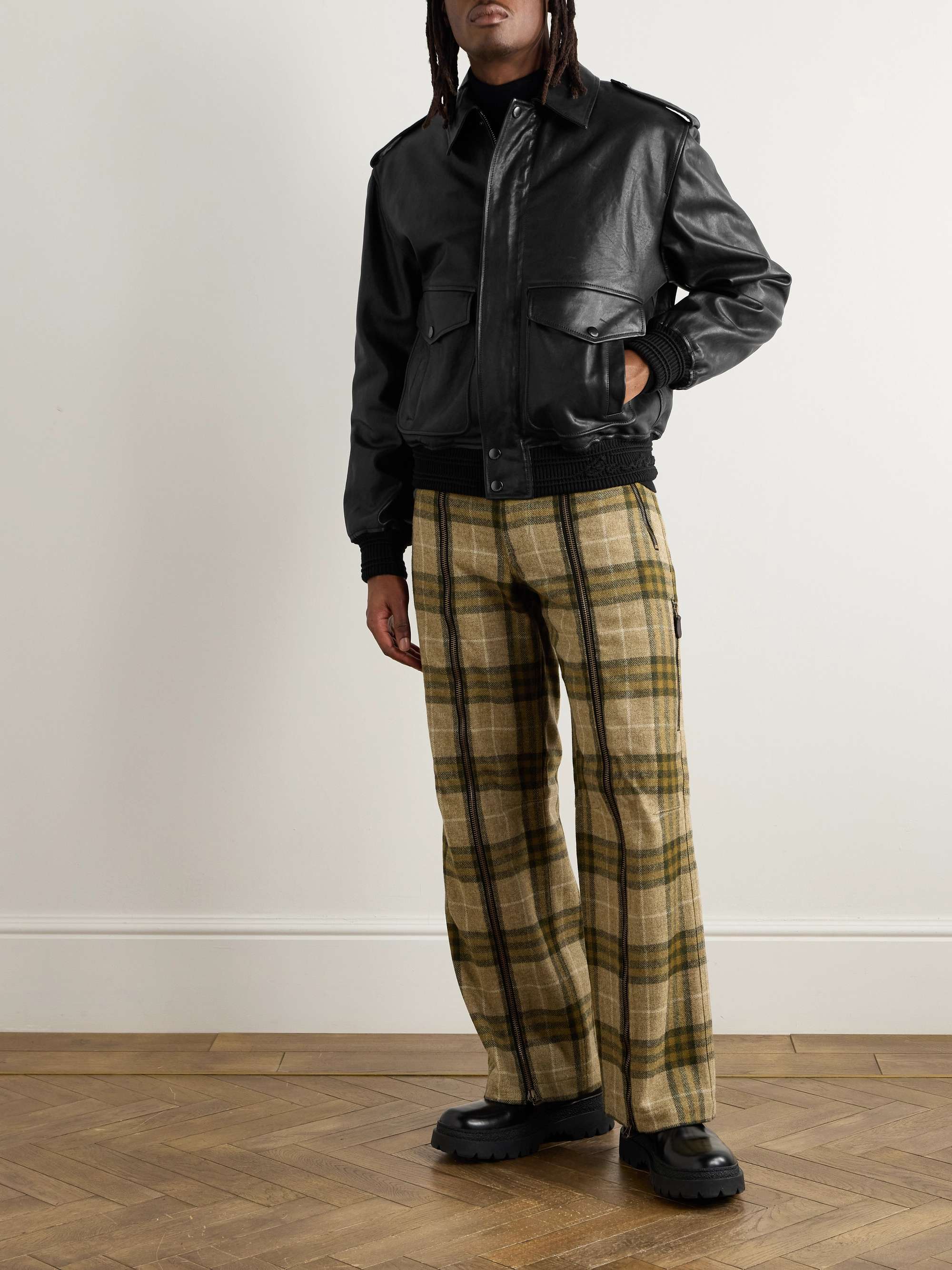 BURBERRY + Schott レザージャケット | ミスターポーター