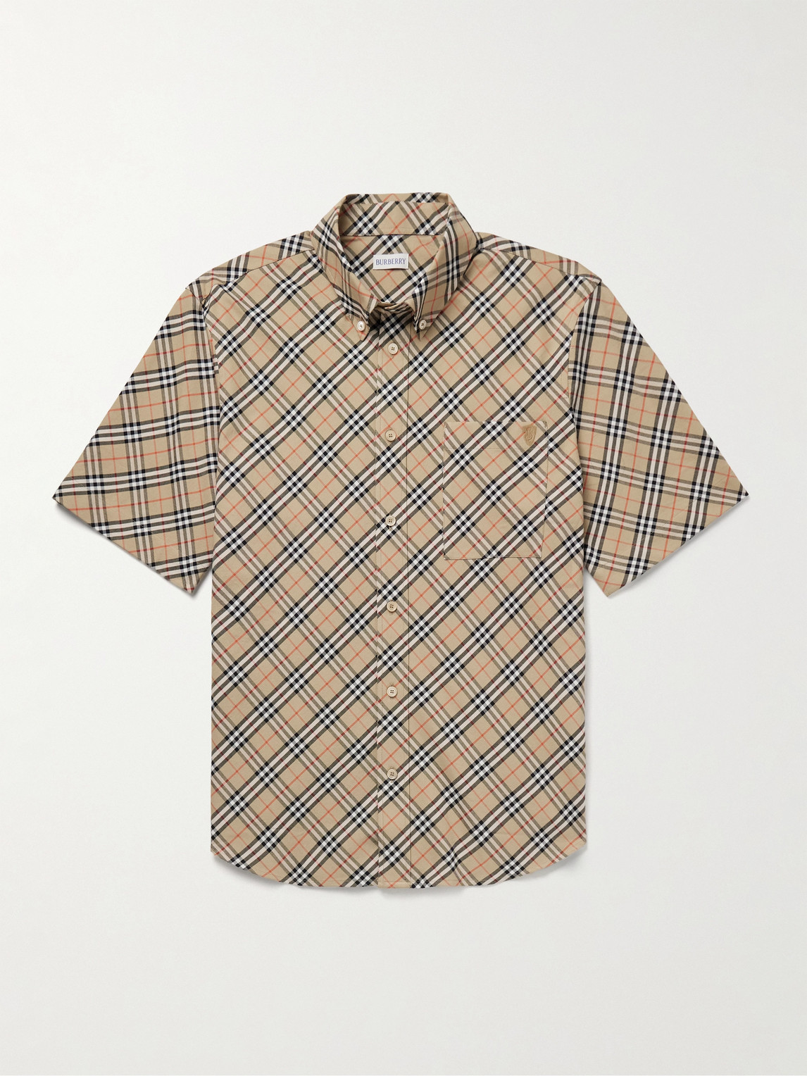 Burberry Slim-Fit Button-Down Collar Checked Cotton Oxford Shirten