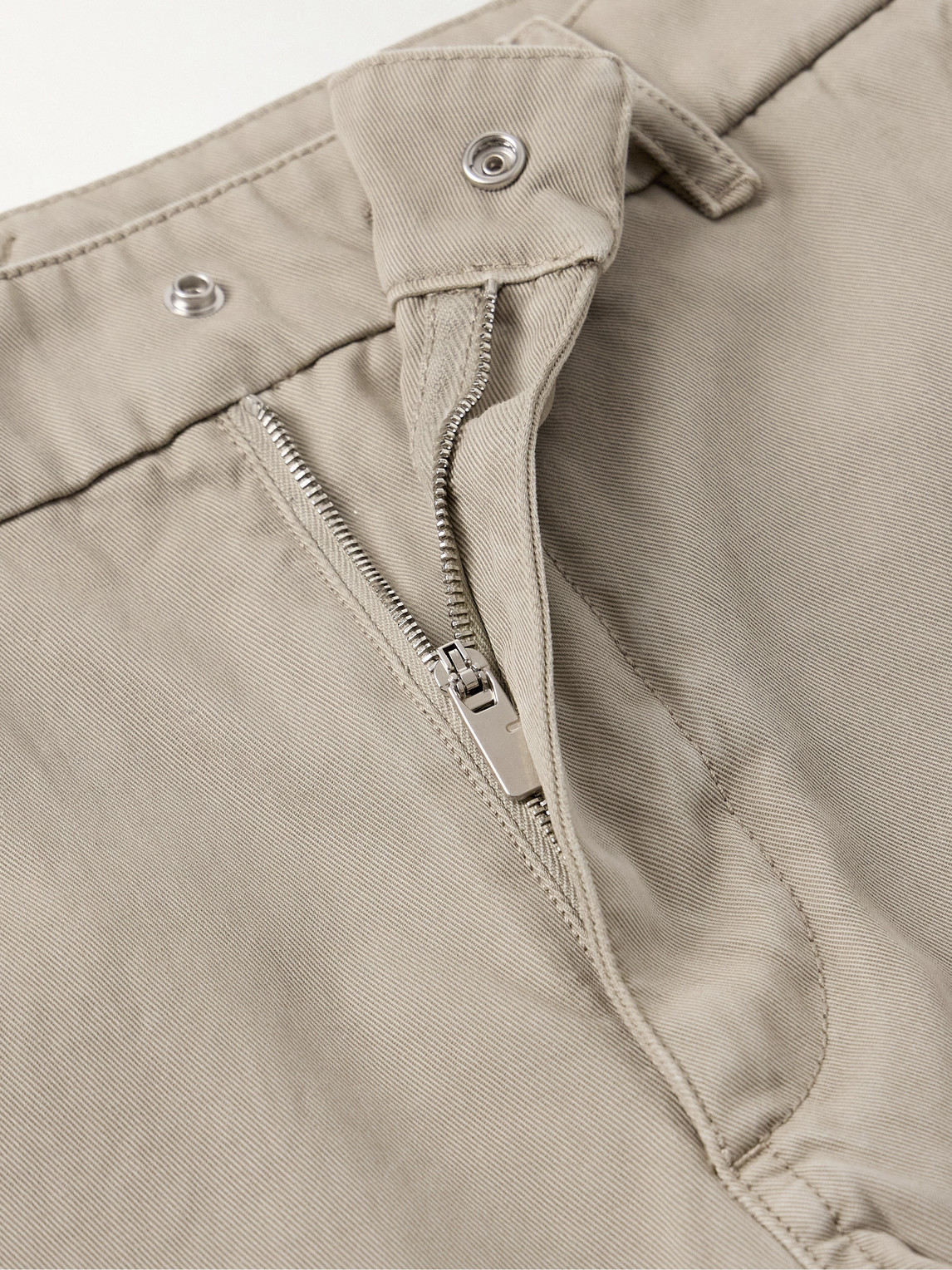 Burberry Straight-leg Garment-dyed Cotton-twill Cargo Trousers In Heron
