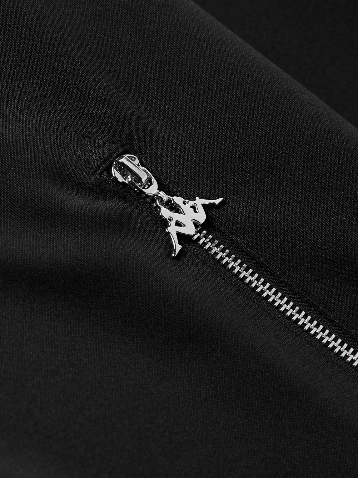 Shop Acne Studios Kappa Webbing-trimmed Logo-embroidered Tech-jersey Track Jacket In Black