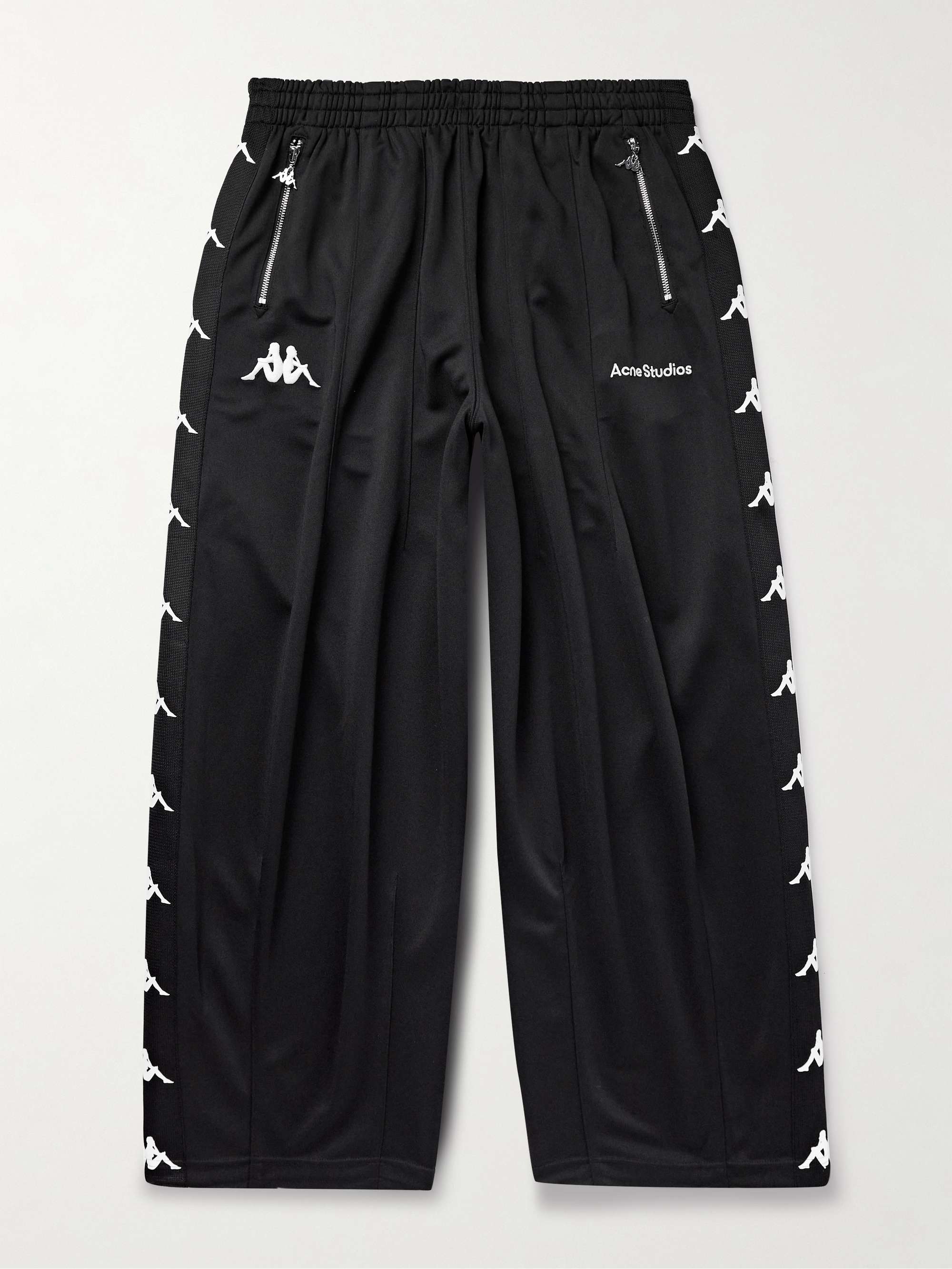 ACNE STUDIOS + Kappa Wide-Leg Webbing-Trimmed Logo ACNE STUDIOS + Kappa Wide-Leg Webbing-Trimmed Logo