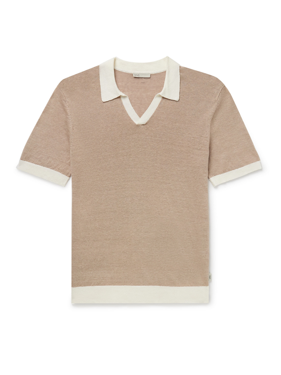 Johnny Two-Tone Linen Polo Shirt