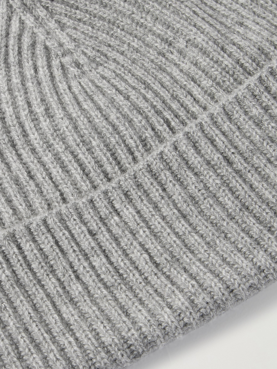  Mr P. - Cairn Ribbed Cashmere Beanie - Men - Gray 