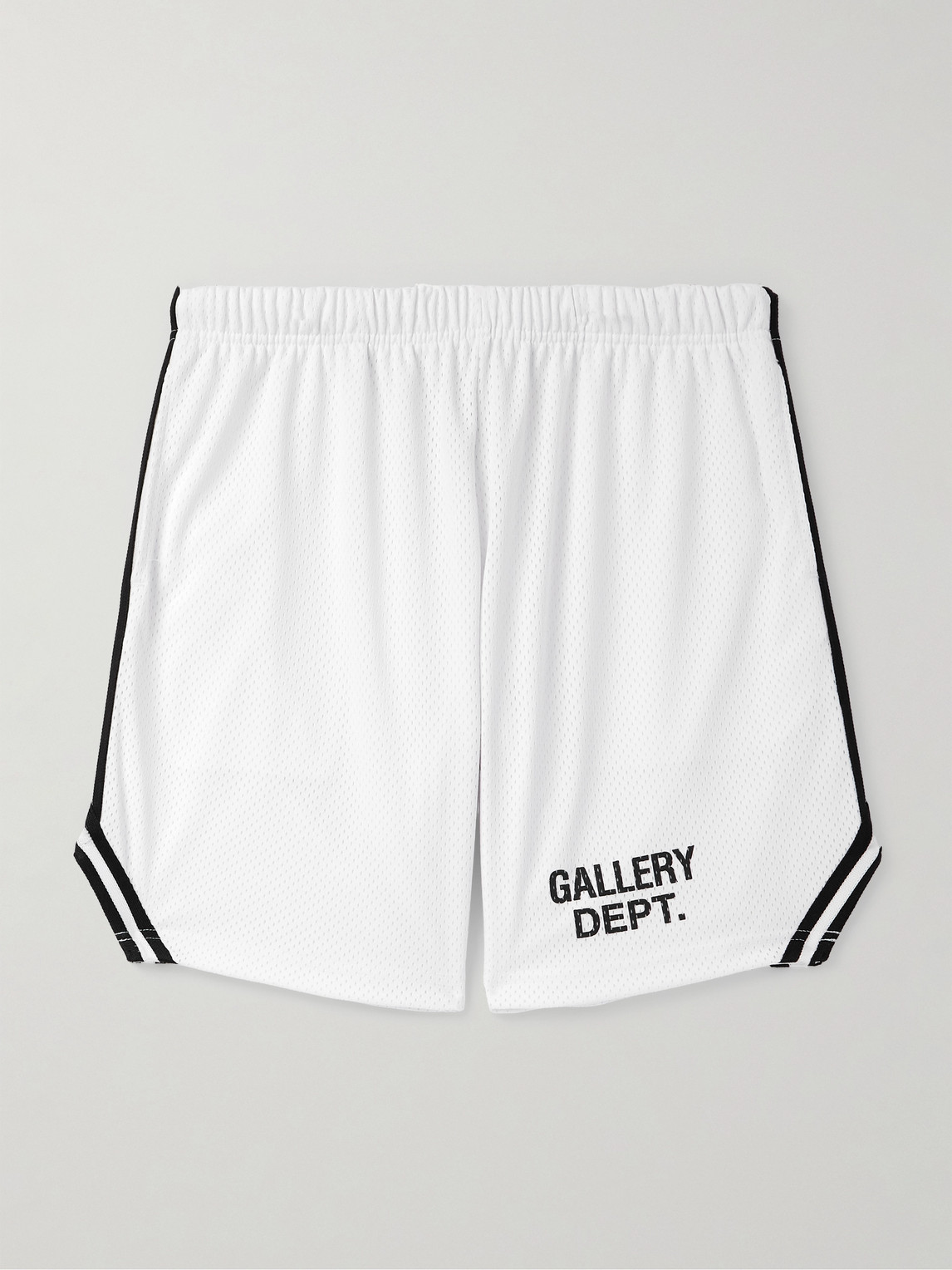 Gallery Dept. Venice Court Wide-Leg Logo-Print Webbing-Trimmed Mesh Shorts - Men