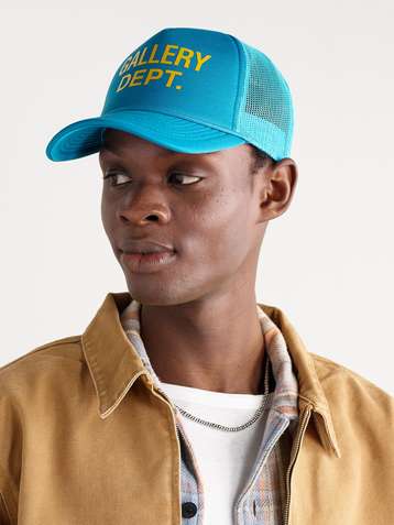 Gallery Dept. Logo Trucker Hat Black/Yellow | SPLY