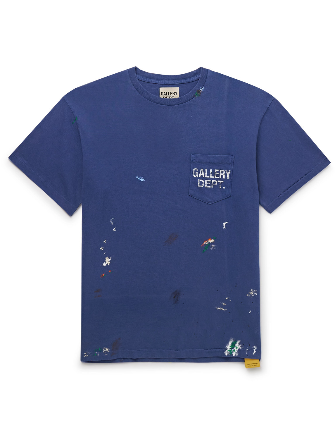 Logo-Print Paint-Splattered Cotton-Jersey T-Shirt