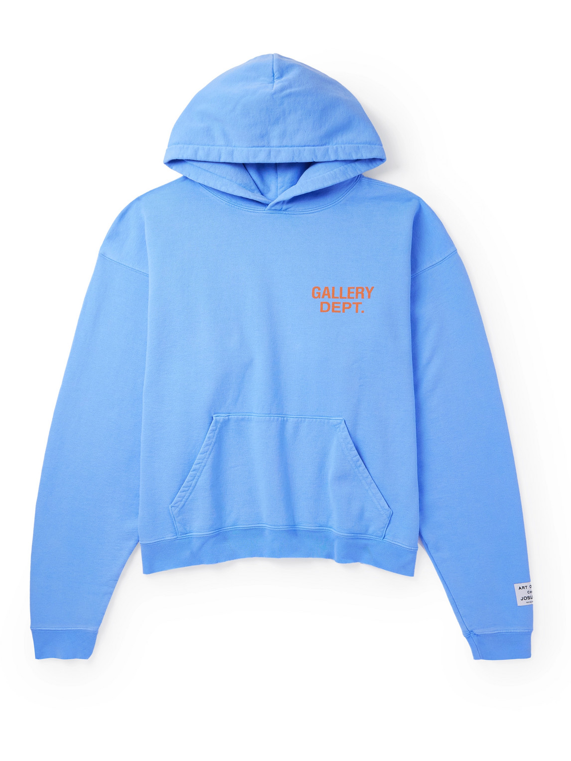 Gallery Dept. Cotton Logo 90s Hoodie In Blue